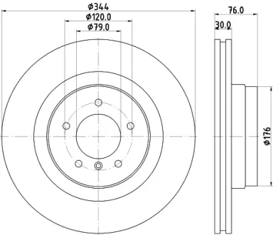 Тормозной диск HELLA PAGID 54851