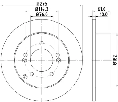 Тормозной диск HELLA PAGID 54858