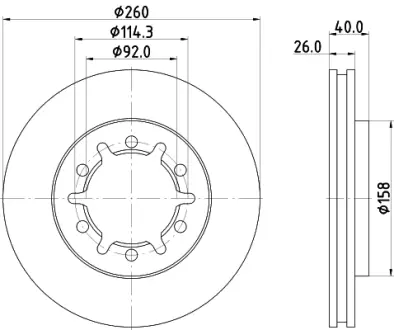 Тормозной диск HELLA PAGID 54861