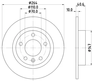 Тормозной диск HELLA PAGID 54864