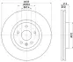 Тормозной диск HELLA PAGID 54871 (фото 1)