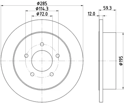 Тормозной диск HELLA PAGID 54940
