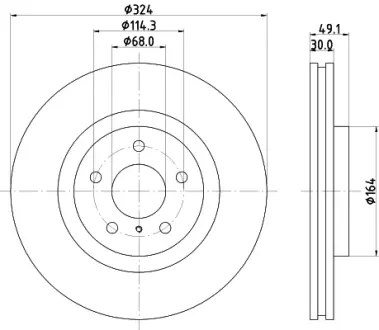 Тормозной диск HELLA PAGID 54942