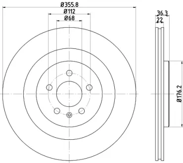 Тормозной диск HELLA PAGID 54946