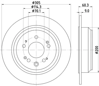 Тормозной диск HELLA PAGID 54951