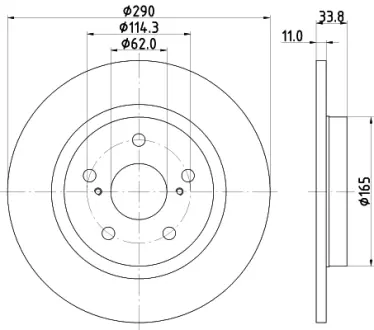 Тормозной диск HELLA PAGID 54952