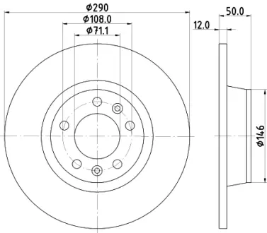 Тормозной диск HELLA PAGID 54958