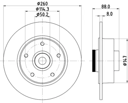 Тормозной диск HELLA PAGID 54960