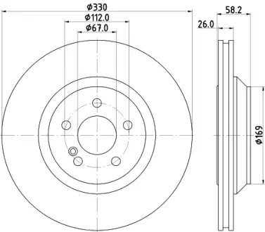 Тормозной диск HELLA PAGID 54979
