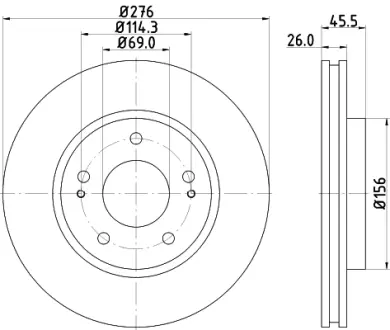 Тормозной диск HELLA PAGID 54982