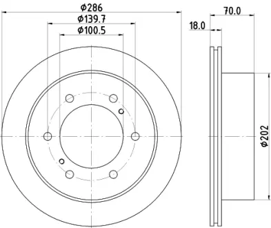 Тормозной диск HELLA PAGID 54983