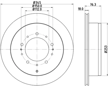 Тормозной диск HELLA PAGID 54985