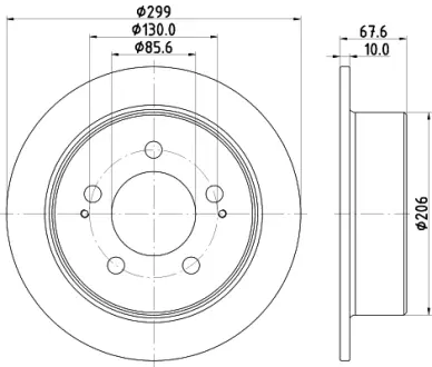 Тормозной диск HELLA PAGID 54987
