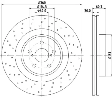 Тормозной диск HELLA PAGID 54997