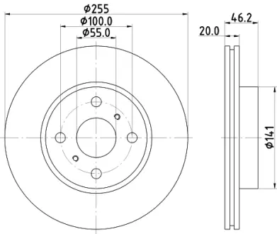 Тормозной диск HELLA PAGID 54999