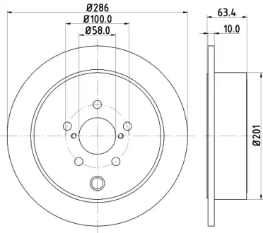 Тормозной диск HELLA PAGID 55000