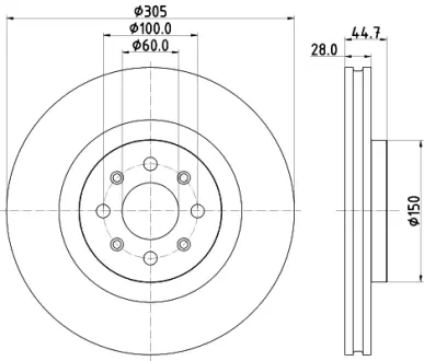 Тормозной диск HELLA PAGID 55022
