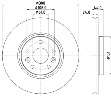 Тормозной диск HELLA PAGID 55028