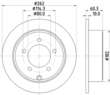 Тормозной диск HELLA PAGID 55029