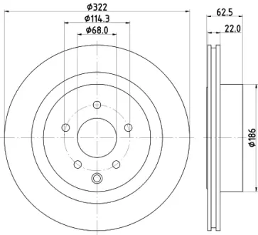 Тормозной диск HELLA PAGID 55036
