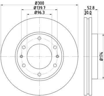 Тормозной диск HELLA PAGID 55038