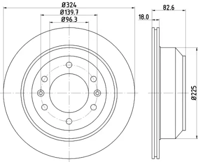 Тормозной диск HELLA PAGID 55039