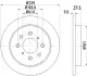 Тормозной диск HELLA PAGID 55040 (фото 1)