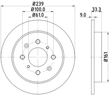 Тормозной диск HELLA PAGID 55040