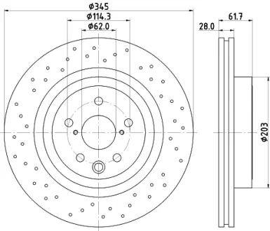 Тормозной диск HELLA PAGID 55042