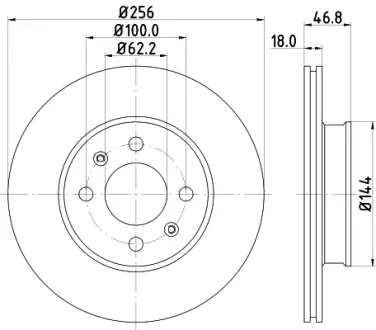 Тормозной диск HELLA PAGID 55049