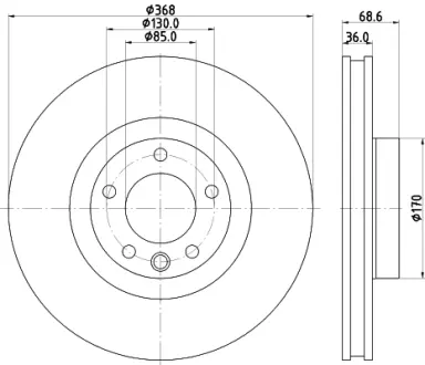 Тормозной диск HELLA PAGID 55136