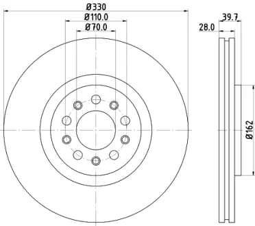 Тормозной диск HELLA PAGID 55209