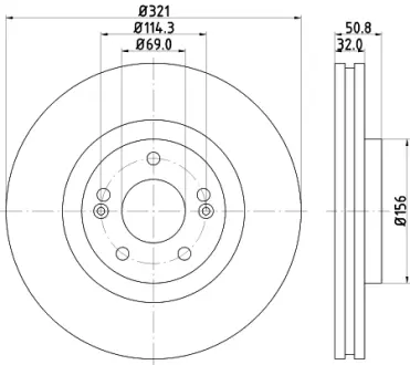 Тормозной диск HELLA PAGID 55217