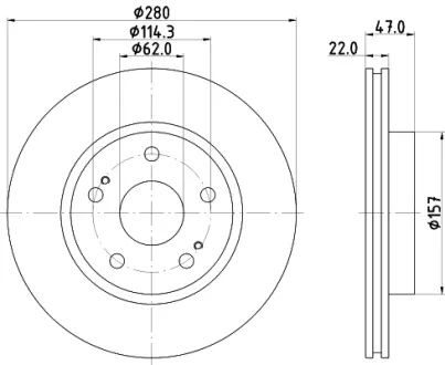 Тормозной диск HELLA PAGID 55221
