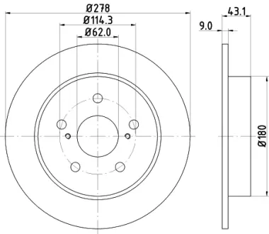 Тормозной диск HELLA PAGID 55223