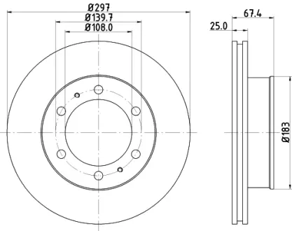 Тормозной диск HELLA PAGID 55226
