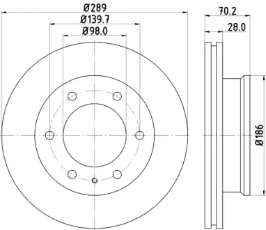 Тормозной диск HELLA PAGID 55230