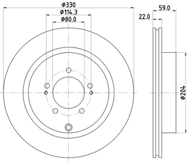Тормозной диск HELLA PAGID 55237
