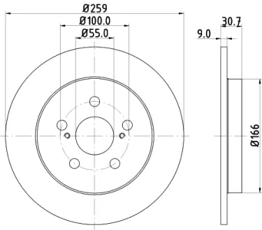 Тормозной диск HELLA PAGID 55240