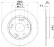 Тормозной диск HELLA PAGID 55241 (фото 1)