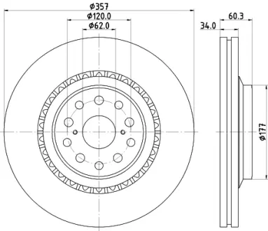 Тормозной диск HELLA PAGID 55243