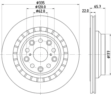 Тормозной диск HELLA PAGID 55245