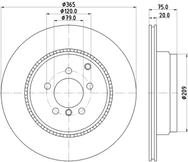 Тормозной диск HELLA PAGID 55248