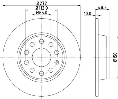 Тормозной диск HELLA PAGID 55249