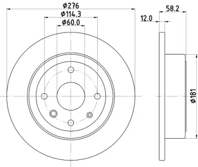 Тормозной диск HELLA PAGID 55251