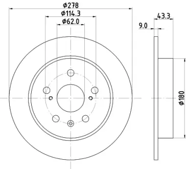Тормозной диск HELLA PAGID 55253