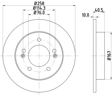 Тормозной диск HELLA PAGID 55261