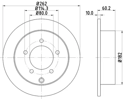 Тормозной диск HELLA PAGID 55274