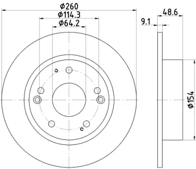 Тормозной диск HELLA PAGID 55276