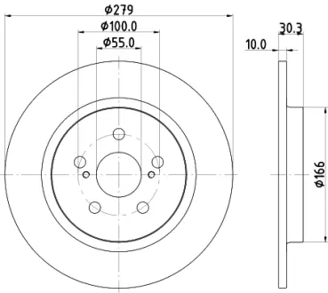 Тормозной диск HELLA PAGID 55283